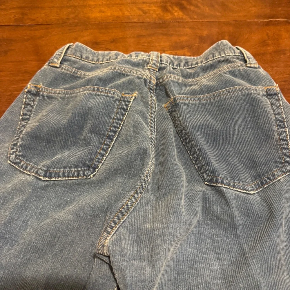 Vintage 1980s Banana Republic Blue Corduroy Pants Straight Leg 29x32 Classic